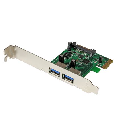 Imagen de STARTECH - TARJETA PCI EXPRESS 2 PUERTOS USB 3.0 UASP ALIMENTACION SATA