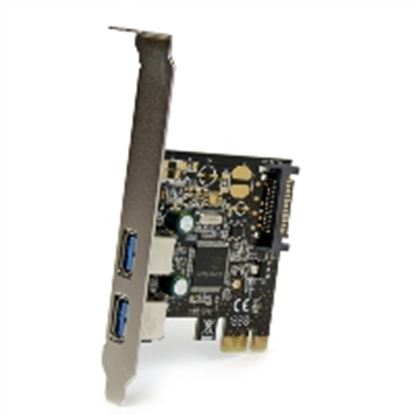 Imagen de STARTECH - TARJETA PCI EXPRESS 2 PUERTOS USB 3.0 CON ALIMENTACION SATA HU.