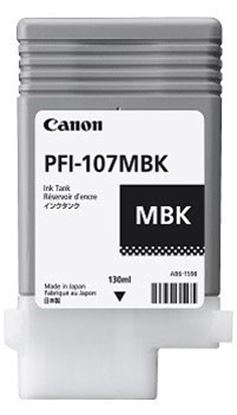 Imagen de CANON - CARTUCHO INKJET PFI-107 MBK NEGRO MATTE 130ML PARA PLOTTER IP