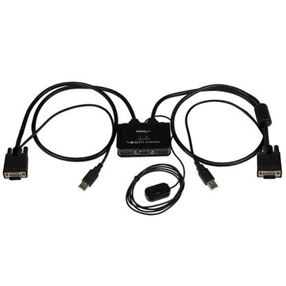 Imagen de STARTECH - SWITCH CONMUTADOR KVM DE CABLE 2 PUERTOS VGA ALIMENTACION USB