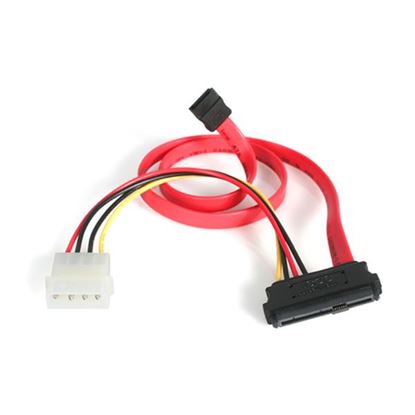 Imagen de STARTECH - ADAPTADOR CABLE 0.45M DIVISOR SAS A SATA Y LP4 ALIMENTACION