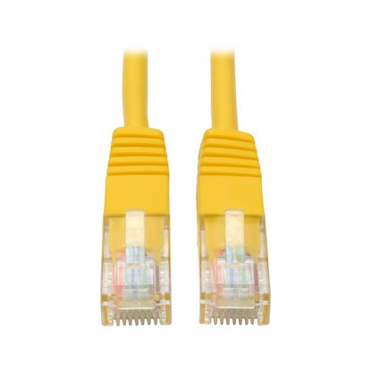 Imagen de PAQ. C/5 - TRIPLITE - CABLE PATCH CAT5E UTP MOLDEADO 350MHZ RJ45 M/M AMARILLO 30.5CM.