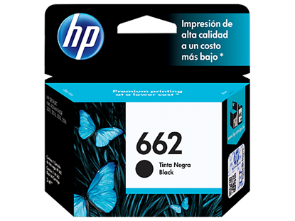 Imagen de HEWLETT PACKARD - TINTA NEGRA HP 662 RENDIMIENTO 120PAGS.CZ103AL