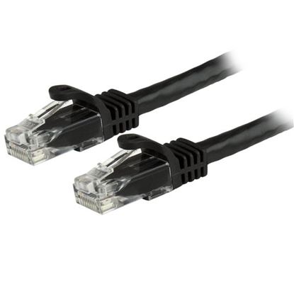 Imagen de PAQ. C/3 - STARTECH - CABLE RED DE 15CM NEGRO CAT6 E ETHERNET GIGABIT SIN ENGANCHES