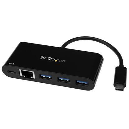 Imagen de STARTECH - HUB CONCENTRADOR USB-C USB 3.0 0 3 PUERTOS CON ETHERNET Y PD