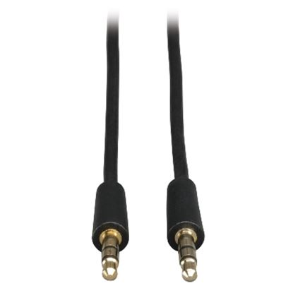 Imagen de PAQ. C/2 - TRIPLITE - CABLE AUDIO ESTEREO MINI 3.5MM PARA BOCINAS Y AUDIOFONOS M/M 7..4M