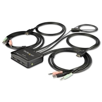 Imagen de STARTECH - SWITCH CONMUTADOR KVM DE 2 PUERTOS HDMI CON CABLES - USB 4K60H