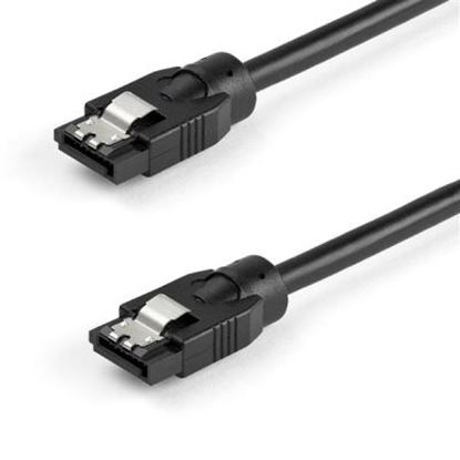 Imagen de PAQ. C/2 - STARTECH - CABLE SATA REDONDO DE 0.3M CONECTORES CON CIERRE-6GBS