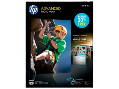 Imagen de HEWLETT PACKARD - PAPEL HP AVANZADO FOT BRILLANTE 50 HOJAS 8.5 X 11IN Q7853A