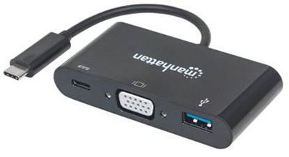 Imagen de MANHATTAN - CONVERTIDOR VIDEO USB-C A SVGA H + USB3 + USBC