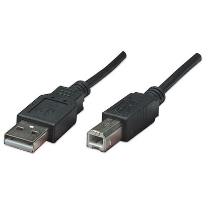 Imagen de PAQ. C/5 - MANHATTAN - CABLE USB V2.0 A-B  0.5M, NEGRO