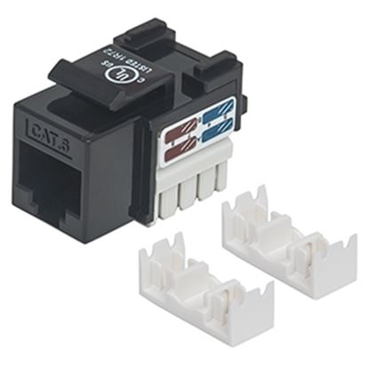 Imagen de PAQ. C/5 - IC - JACK RJ45 CAT6 UTP KEYSTONE DE IMPACTO NEGRO