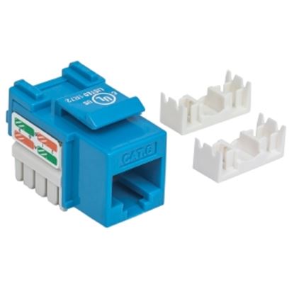 Imagen de PAQ. C/5 - IC - JACK RJ45 CAT6 UTP KEYSTONE DE IMPACTO AZUL