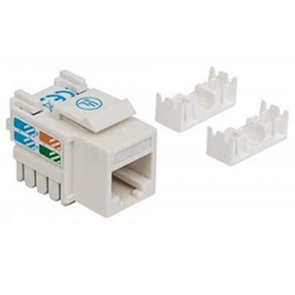 Imagen de PAQ. C/5 - IC - JACK RJ45 CAT6 UTP KEYSTONE DE IMPACTO BLANCO