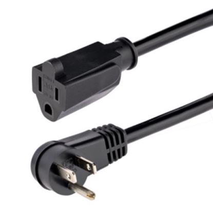 Imagen de PAQ. C/2 - STARTECH - CABLE DE 2M 6FT DE EXTENSION ACODADO 5-15P A 5-15R