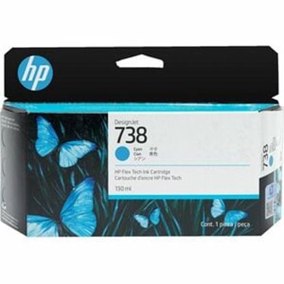 Imagen de HEWLETT PACKARD - HP 738 CYAN 130ML TINTA AMPLIO FORMATO 498N5A