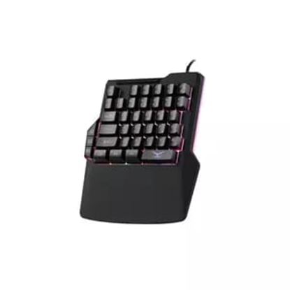 Imagen de PAQ. C/2 - NACEB - TECLADO GAMER NACEB ONE HAND AT HERIS RGB MEMBRANA ALAMBRICO NEGRO