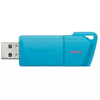 Imagen de PAQ. C/3 - KINGSTON - USB MEMORIA KINGSTON 64GB DTXM EXODIA AQUA BLUE TURQUESA