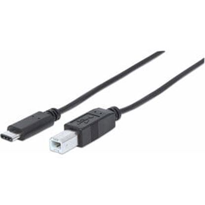 Imagen de PAQ. C/2 - IC - CABLE USB-C V2.0 C-B 2.0M NEGRO 480MBPS