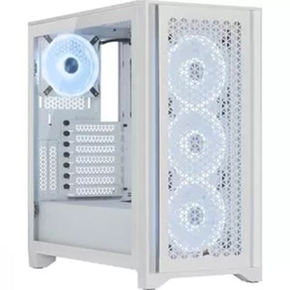 Imagen de CORSAIR - GABINETE CORSAIR ICUE 4000D RGB AIRFLOW BLANCO MEDIA TORRE TG ATX