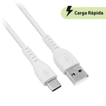 Imagen de PAQ. C/3 - DATA COMPONENTS - FASTCHARGE CABLE USB V3.0 A-TIPO C BLANCO 1M