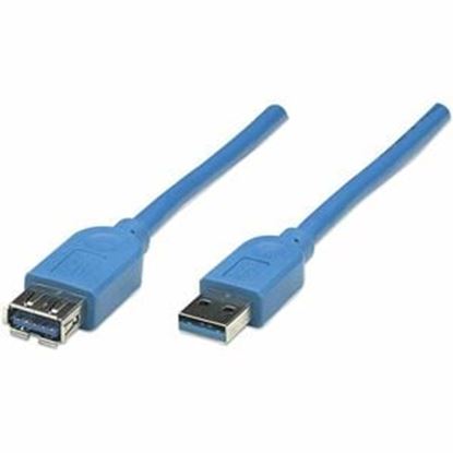 Imagen de IC - CABLE USB V3.2 EXT. TIPO A 3.0M AZUL 5 GBPS