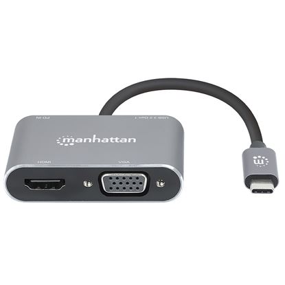 Imagen de MANHATTAN - DOCKING USB-C  4 PTOS, HDMI/VGA, USB-A/USB-C PD