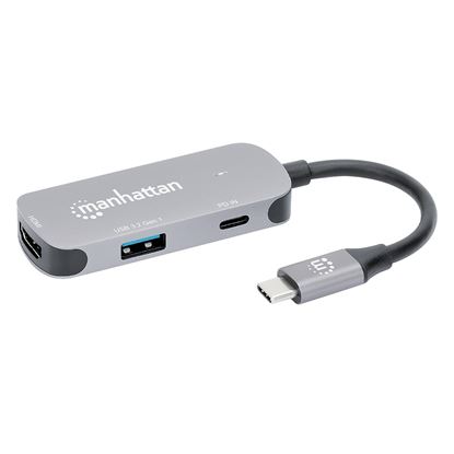 Imagen de MANHATTAN - DOCKING USB-C  3 PTOS, HDMI/USB-A/USB-C PD