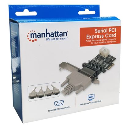 Imagen de MANHATTAN - TARJETA SERIAL PCI EXPRESS 4 PUERTOS