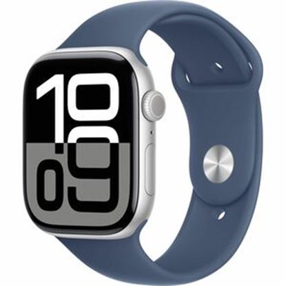 Imagen de APPLE - APPLE WATCH SERIES 10 GPS 46MM SILVER ALUMINIUM CASE WITH DENIM SP