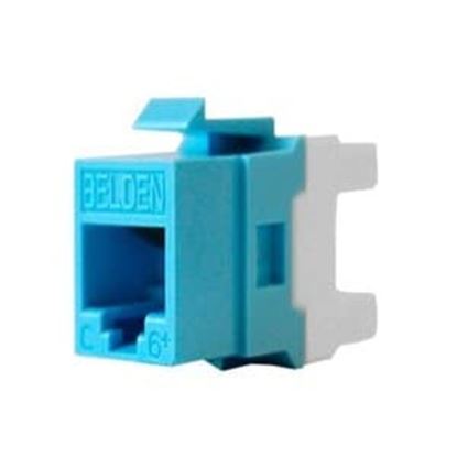 Imagen de PAQ. C/2 - BELDEN - JACK RJ45 CAT 6 UTP TIPO KEY STONE AZUL BELDEN