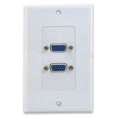 Imagen de PAQ. C/2 - DATA COMPONENTS - TAPA (FACEPLATE) SVGA 2 PUERTOS CONECTOR HEMBRA