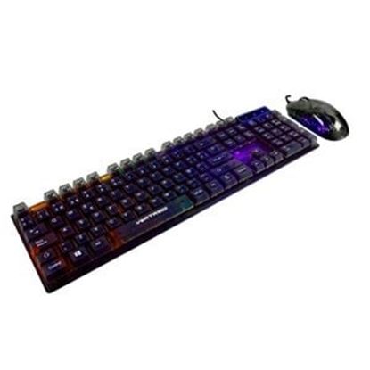 Imagen de PERFECT CHOICE - KIT GAMER TRANSPARENTE TECLADO MAS MOUSE HELUMO