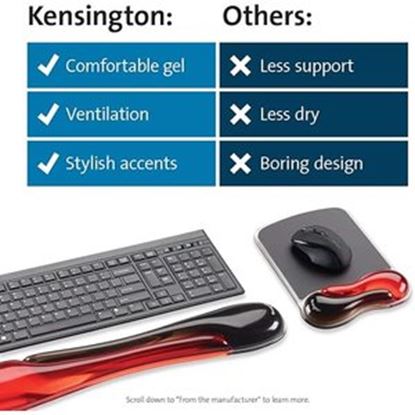 Imagen de KENSINGTON - BUNDLE WRIST RESTS FOR MOUSE AN D KEYBOARD GEL RED / BLACK