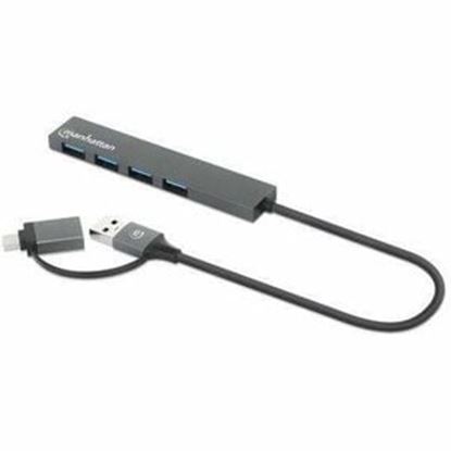 Imagen de IC - HUB USB V3.2 4 PTOS A CON ADAPTADOR USB-C 5 GBPS